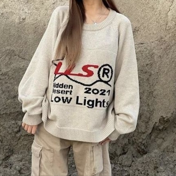 Low Lights StudiosDesert White Knit Sweater - Picture 2 of 8